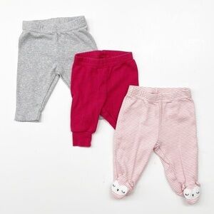 Carter's baby girls 3 pack leggings
